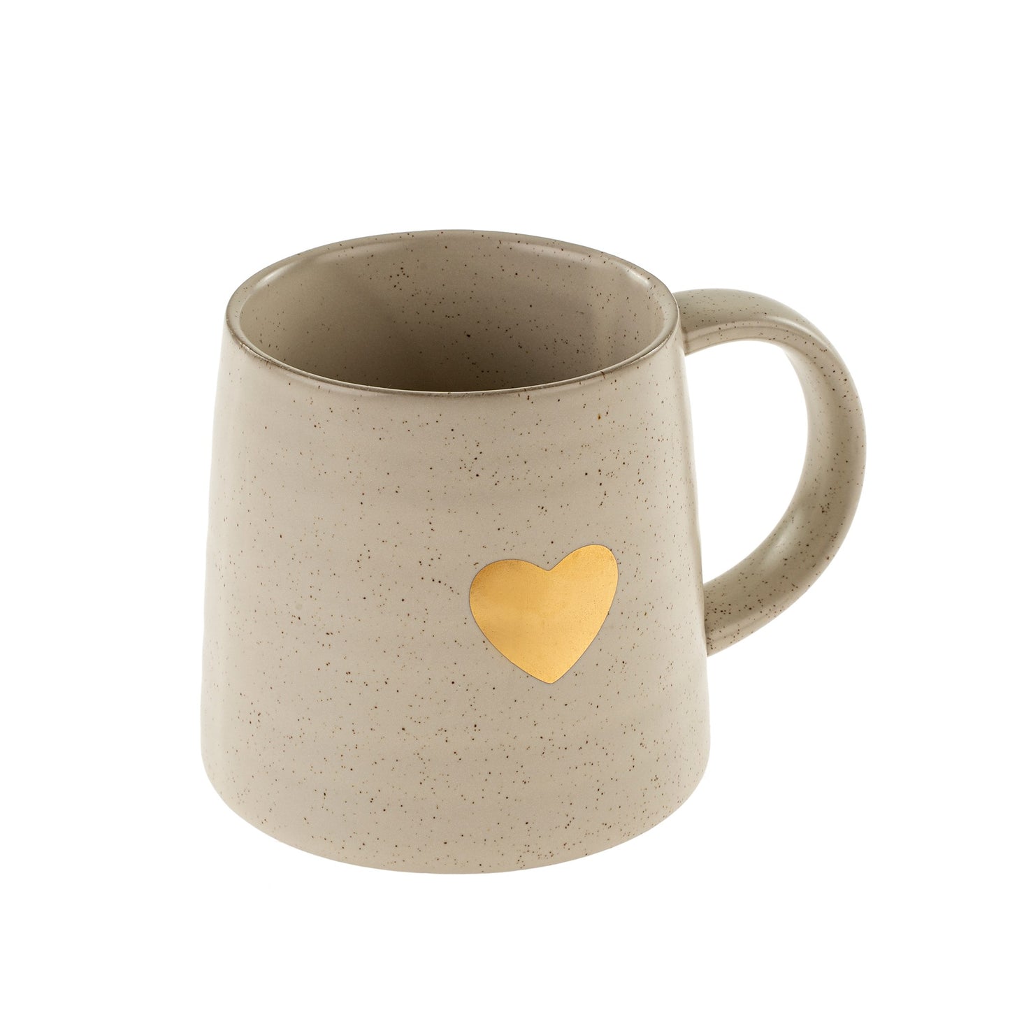 Gold heart mug